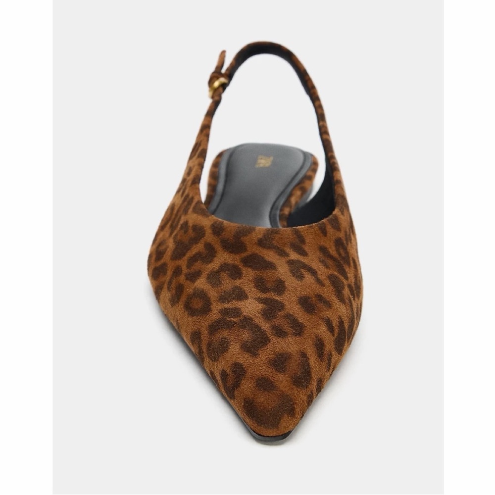New w/ Tags Zara Leopard Slingback Flats size 9 / 40 - Picture 6 of 7